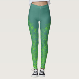 Wildbloemen groen door Aleta Leggings