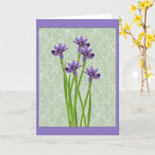 Wildbloemen Grootouders Dag Kaart (grote druk) (Gele Bloem)