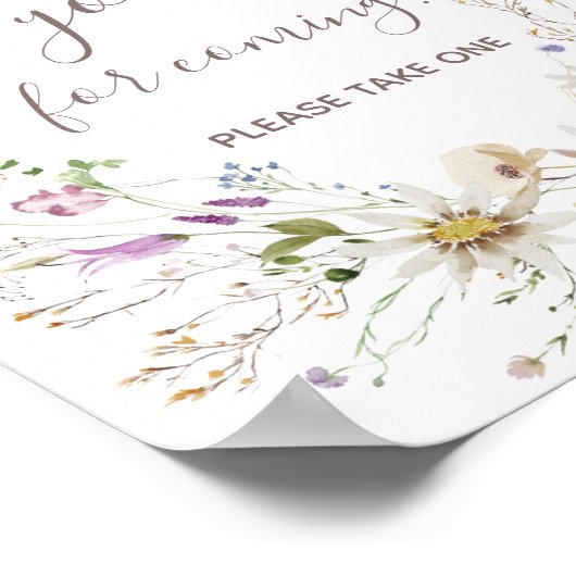 Wildbloemen Hartelijk dank voor het aankomen van F Poster (Hoek)