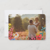 Wildbloemen Hartelijk dank voor uw trouwfotokaart Kaart (Achterkant)