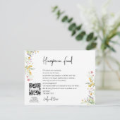 Wildbloemen Honeymoon wenst QR CODE Informatiekaartje (Staand voorkant)