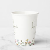 Wildbloemen houden van bloem-Vrijgezellenfeest Papieren Bekers (Links)