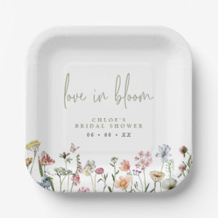Wildbloemen houden van bloem-Vrijgezellenfeest Papieren Bordje