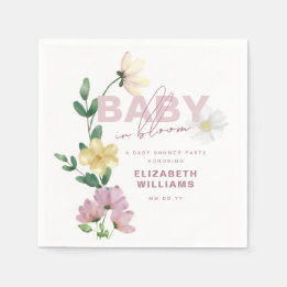  Wildbloemen in Bloom Baby shower Servet
