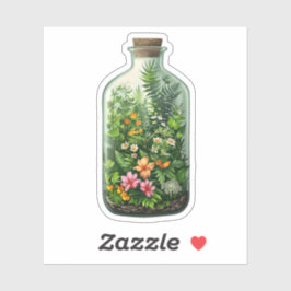 Wildbloemen in een fles sticker