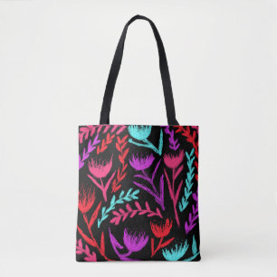 Wildbloemen in kleuren die POP! Draagtas