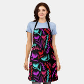 Wildbloemen in kleuren die POP! Schort (Gedragen)