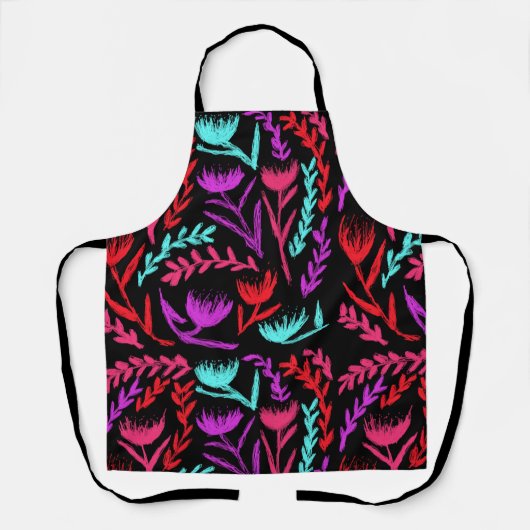 Wildbloemen in kleuren die POP! Schort (Voorkant)