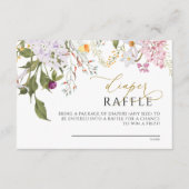 Wildbloemen Kaart van luier Raffle (Voorkant)