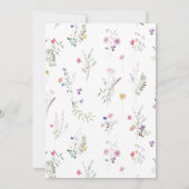 Wildbloemen lijst Eerste Heilige Communie Kaart (Achterkant)