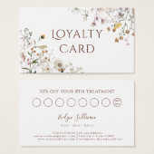 Wildbloemen loyaliteitskaart visitekaartje (Voorkant /achterkant)