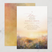 Wildbloemen Meadow Elegant Summer Baptisme Kaart (Voorkant / Achterkant)