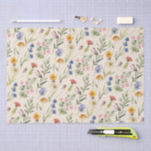 Wildbloemen minimalistisch Boho Floral Tissuepapier (Craft)