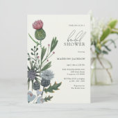 Wildbloemen Moderne Bridal Shower Invitations Kaart (Staand voorkant)