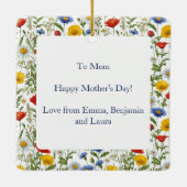 Wildbloemen Moederdag Keramisch Ornament (Achterkant)