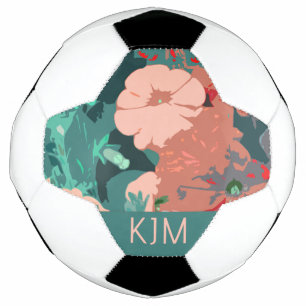 Wildbloemen Monogrammen Bloemen Meisjes Team Gift  Voetbal