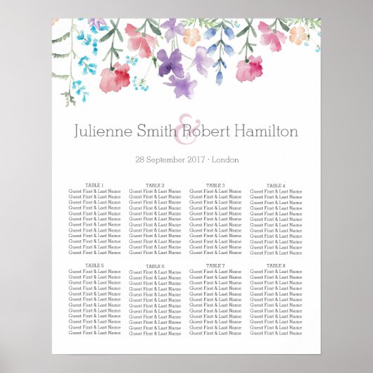  Wildbloemen mooie bruiloft Poster (Voorkant)