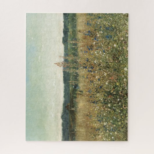 Wildbloemen. Olieverf op doek.  weide Legpuzzel (Verticaal)