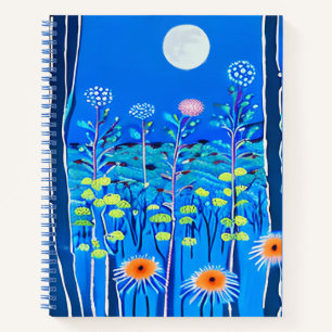 Wildbloemen onder een Volle Maan Journal Notitieboek