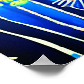 Wildbloemen onder een volle maan poster (Hoek)