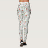 Wildbloemen op Silver Gingham Leggings (Achterkant)