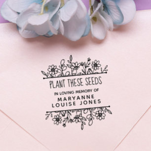 Wildbloemen Plant Zaden met de hand Rubberstempel