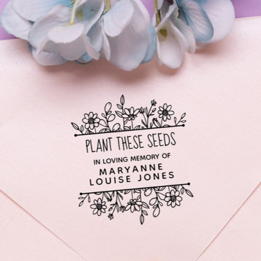 Wildbloemen Plant Zaden met de hand Rubberstempel