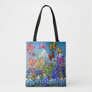 Wildbloemen Regenboog van de Canvas tas van de Ver