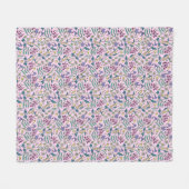 Wildbloemen roze fleece deken, medium deken (Voorkant (Horizontaal))
