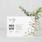 Wildbloemen RSVP Bieden QR CODE Details op rug Informatiekaartje (Staand voorkant)