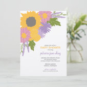 Wildbloemen Shower Invitation Kaart (Staand voorkant)