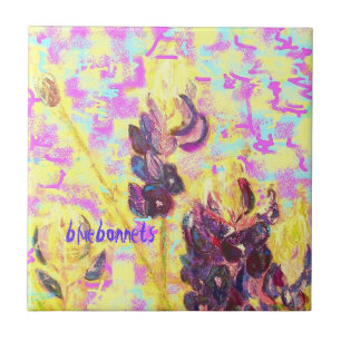 wildbloemen van blauwbonet tegeltje