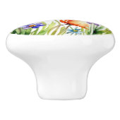 Wildbloemen vier keramische knop (Zijkant)