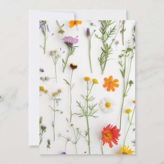 Wildbloemen Vrijgezellenfeest Kaart (Achterkant)