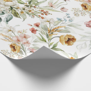  Wildbloemen Waterverf Floral Cadeaupapier