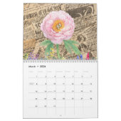 Wildbloemen, Waterverf, Kalender (Mar 2026)