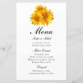 Wildbloemen Waterverf Lente Bloemen Bruiloft Menu (Voorkant)