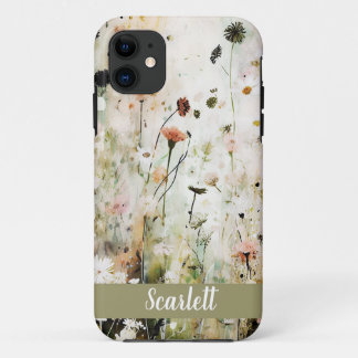 Wildbloemen Waterverf Magic iPhone 11 Hoesje