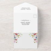 Wildbloemen Weddenschap All In One Uitnodiging (Buitenkant)