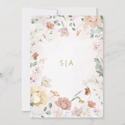 Wildbloemen Weddenschap Kaart (Achterkant)