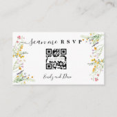 Wildbloemen Weddenschap Website met QR CODE Informatiekaartje (Voorkant)