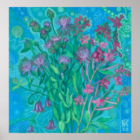 Wildbloemen Zomer Bloemen Boeket Bloemen Schilderi