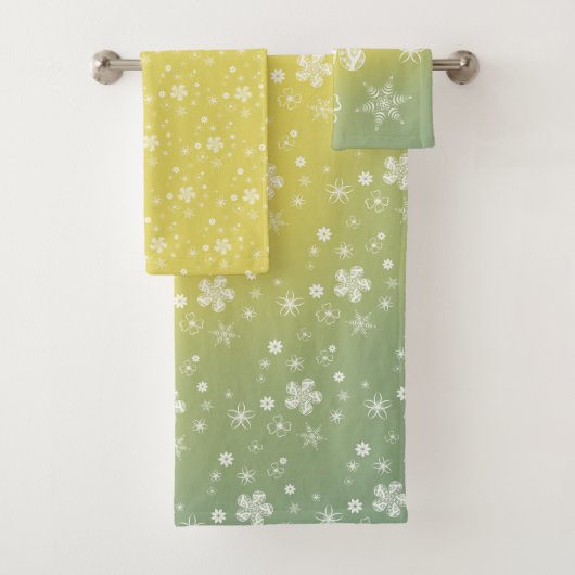 Wildbloemen Zomer Geel Daisy Patroon Bad Handdoek (Insitu)