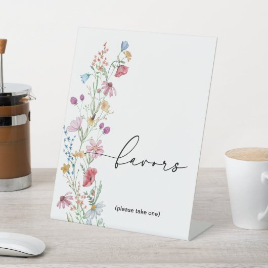 Wildbloemgunsten Reclamebord Met Voetstuk (Insitu)