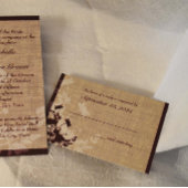 Wildbloemigen en Burlap Huwelijksreactie RSVP Kaartje