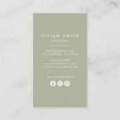 Wildbloemmonogram V Visitekaartje (Achterkant)