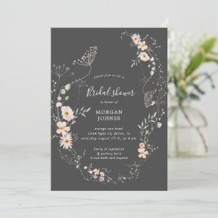 wildbloemweide floral Vrijgezellenfeest uitnodigen Kaart