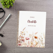 Wildbloemweide roze beige notitieboek