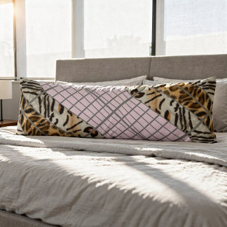 Wildcat Matrix - Bengal Cat Leopard Pink Rose Lichaamskussen