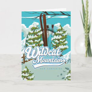 Wildcat Mountain New Hampshire Ski poster Holiday Feestdagen Kaart